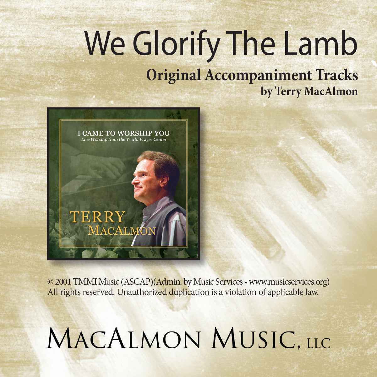 'We Glorify The Lamb' - Terry MacAlmon (CD Accompaniment Track)