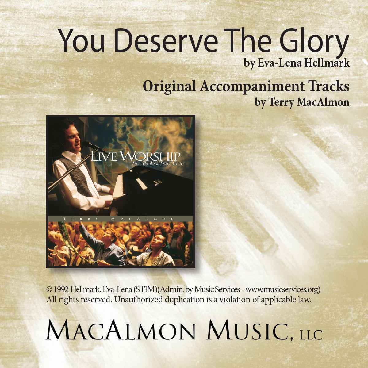 'You Deserve The Glory' - Terry MacAlmon (CD Accompaniment Track)
