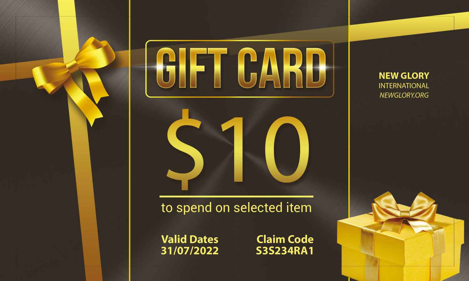 New Glory International Gift Card