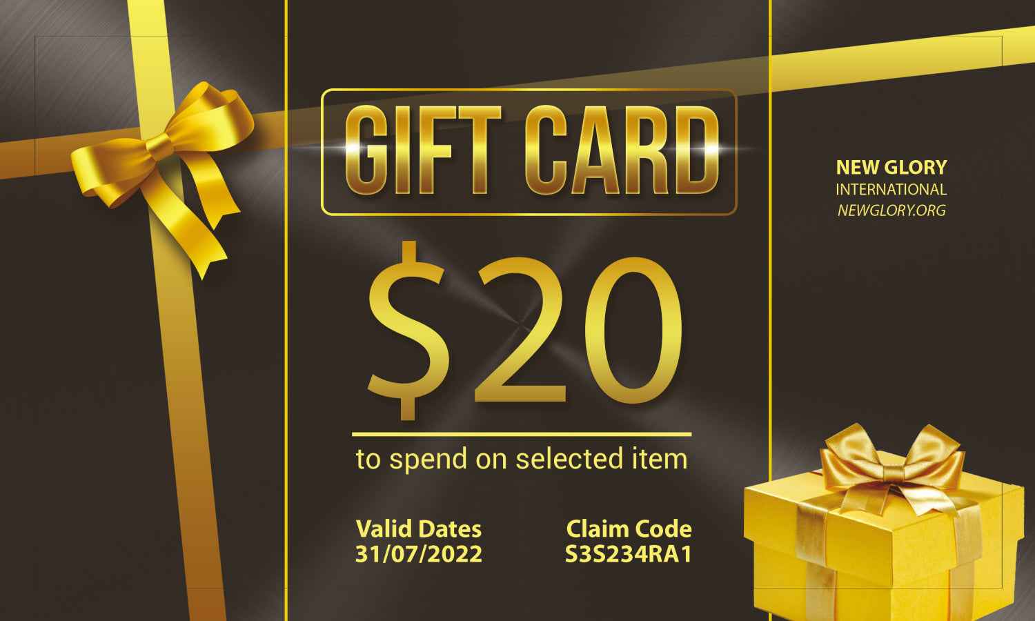 New Glory International Gift Card